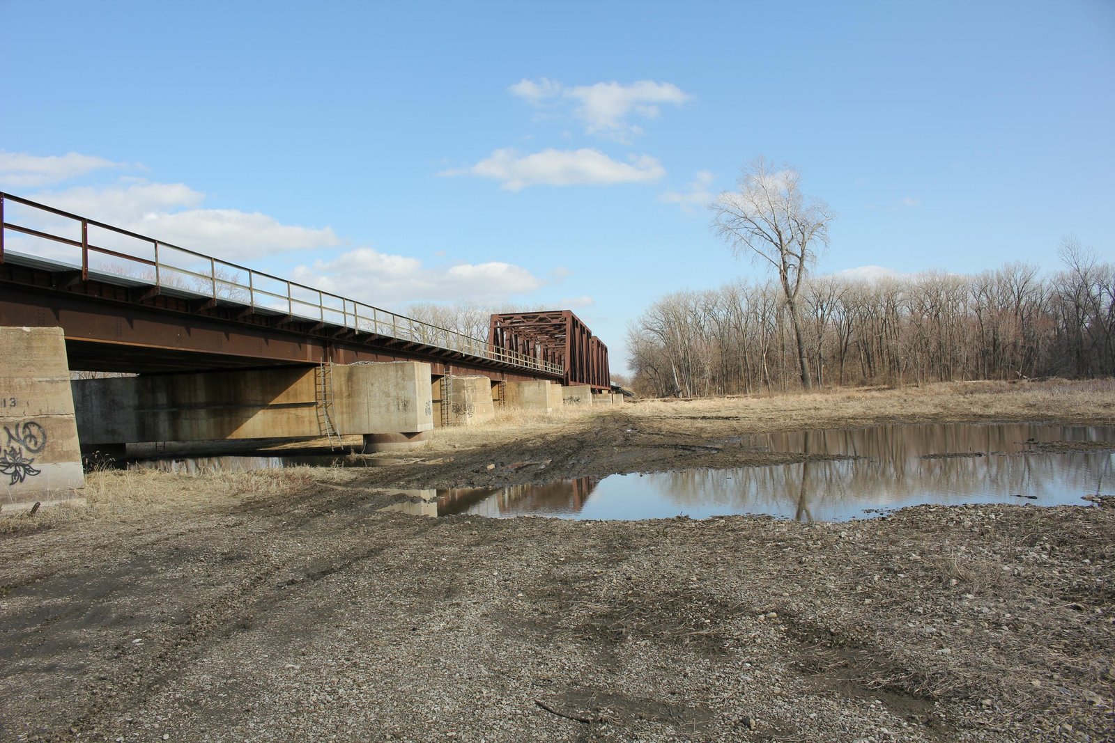 Looking east